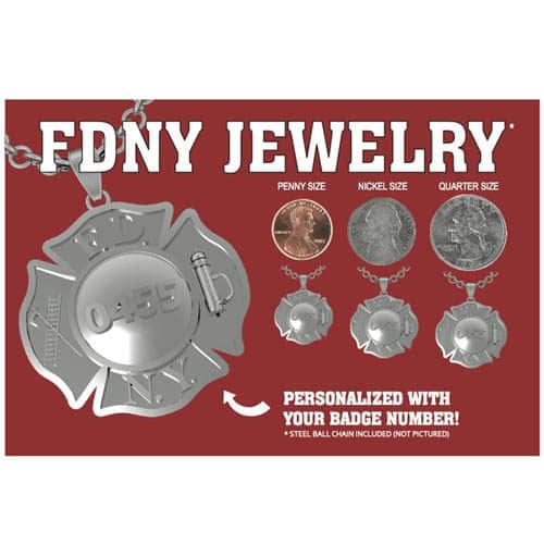 custom fdny maltese cross badge pendants fdny shop nickel size