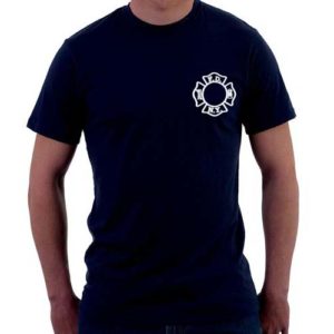 102 MALTESE CROSS FDNY-KEEP BACK 200 FEET ON BACK T-SHIRT - Image 2