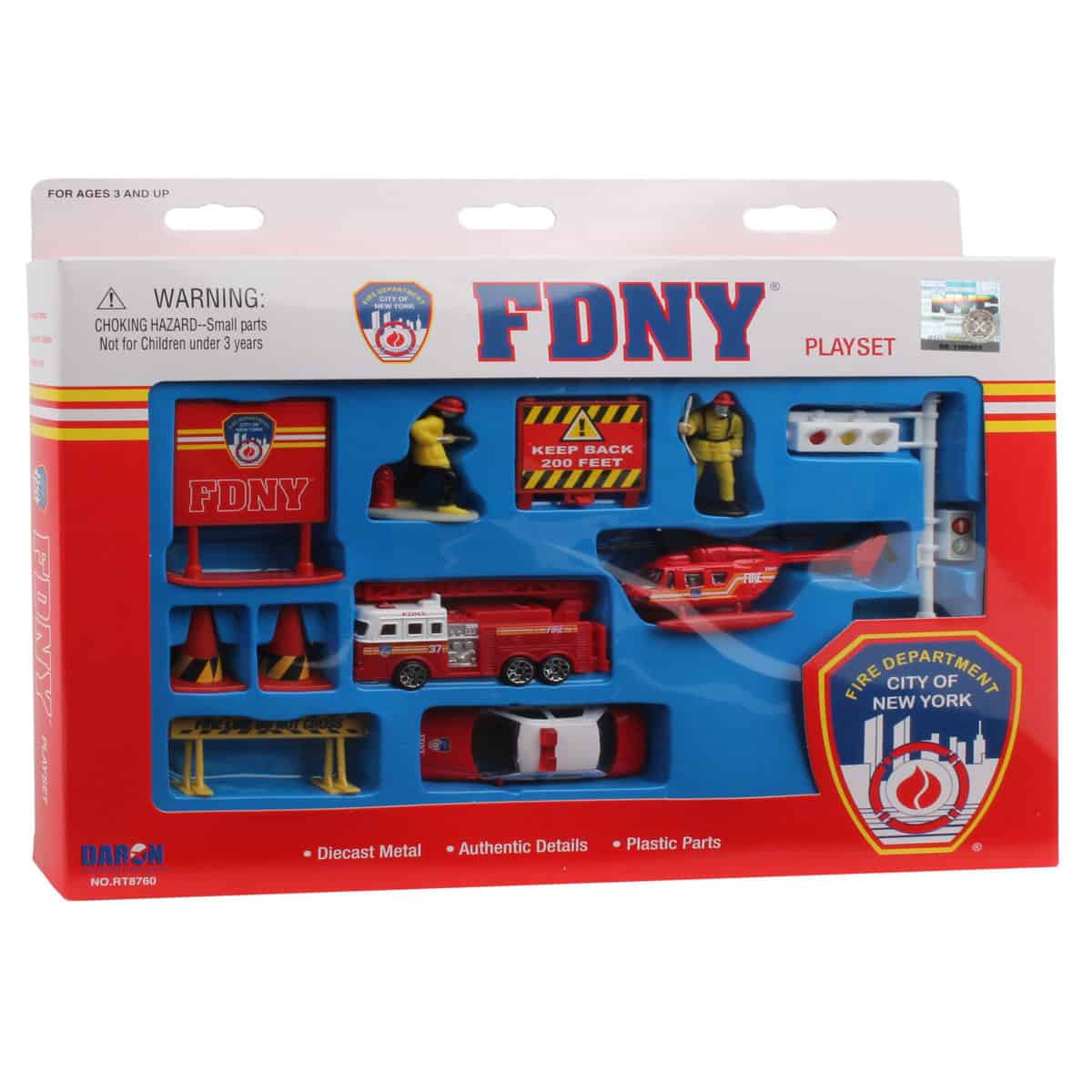 FDNY 13 PIECE VEHICLE PLAYSET