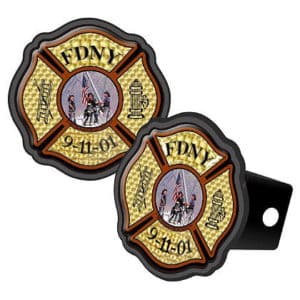 4" FDNY RAISING THE FLAG AT GROUND ZERO HITCH COVER