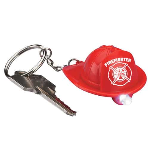 FIREFIGHTER HELMET FLASHLIGHT KEY RING