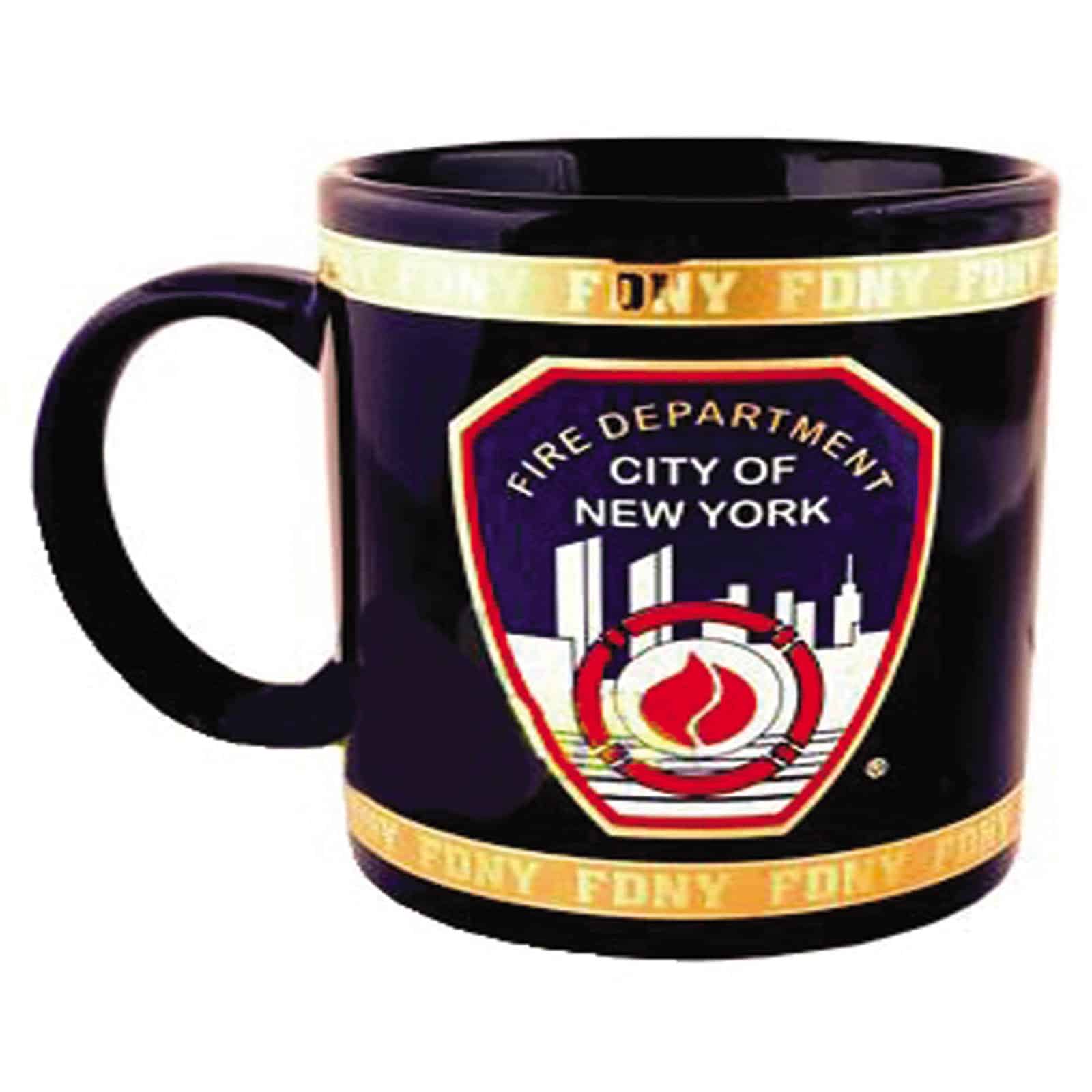FDNY CITY OF NEW YORK FIRE DEPARTMENT 11 OZ COFFEE MUG RED SOUVENIR 