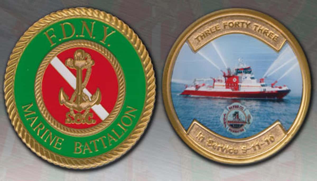 MARINE ONE FIRE BOAT CHALLENGE COIN - Image 2