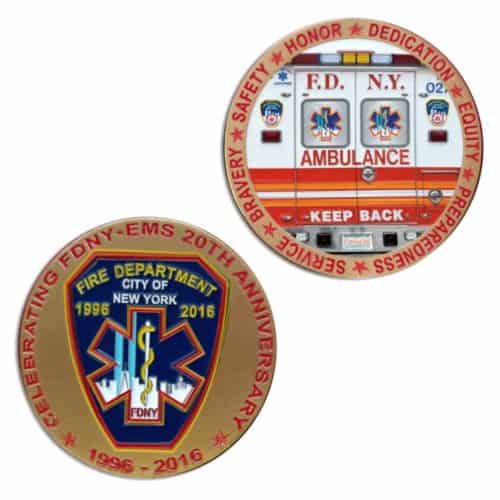 fdny ems 20th anniversary coin