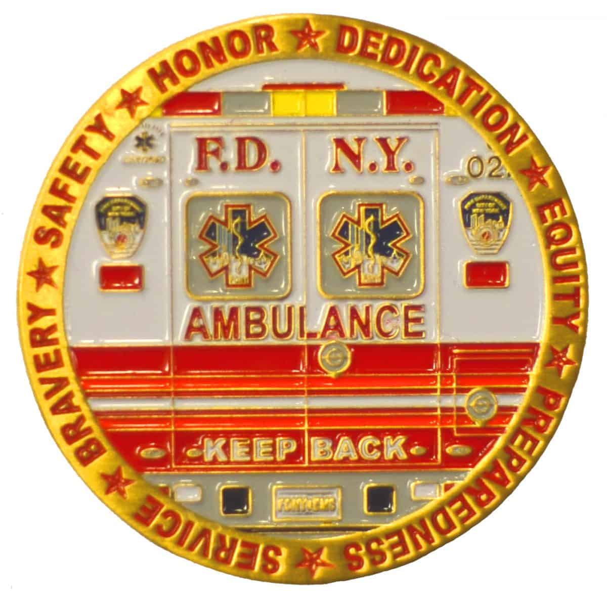 FDNY EMS 20TH ANNIVERSARY COIN - Image 3