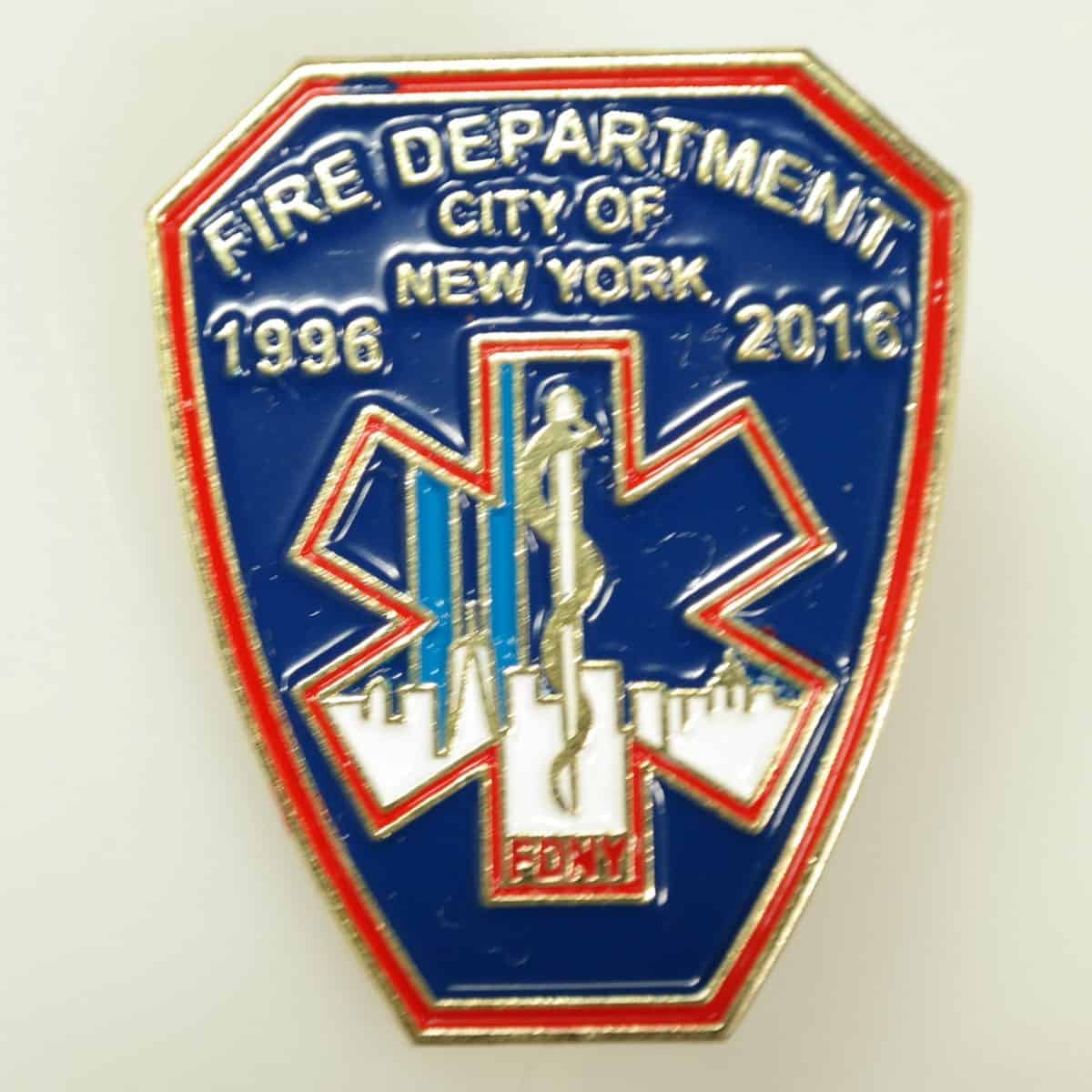 FDNY EMS 20TH ANNIVERSARY PIN