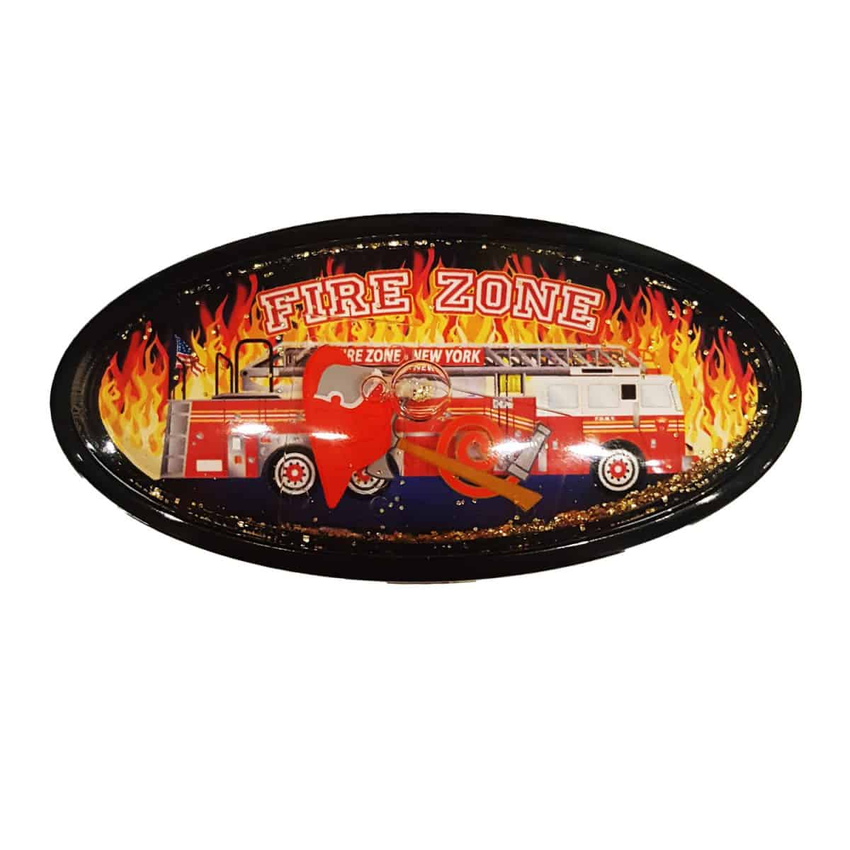 FIRE ZONE FIRETRUCK GLOBE MAGNET