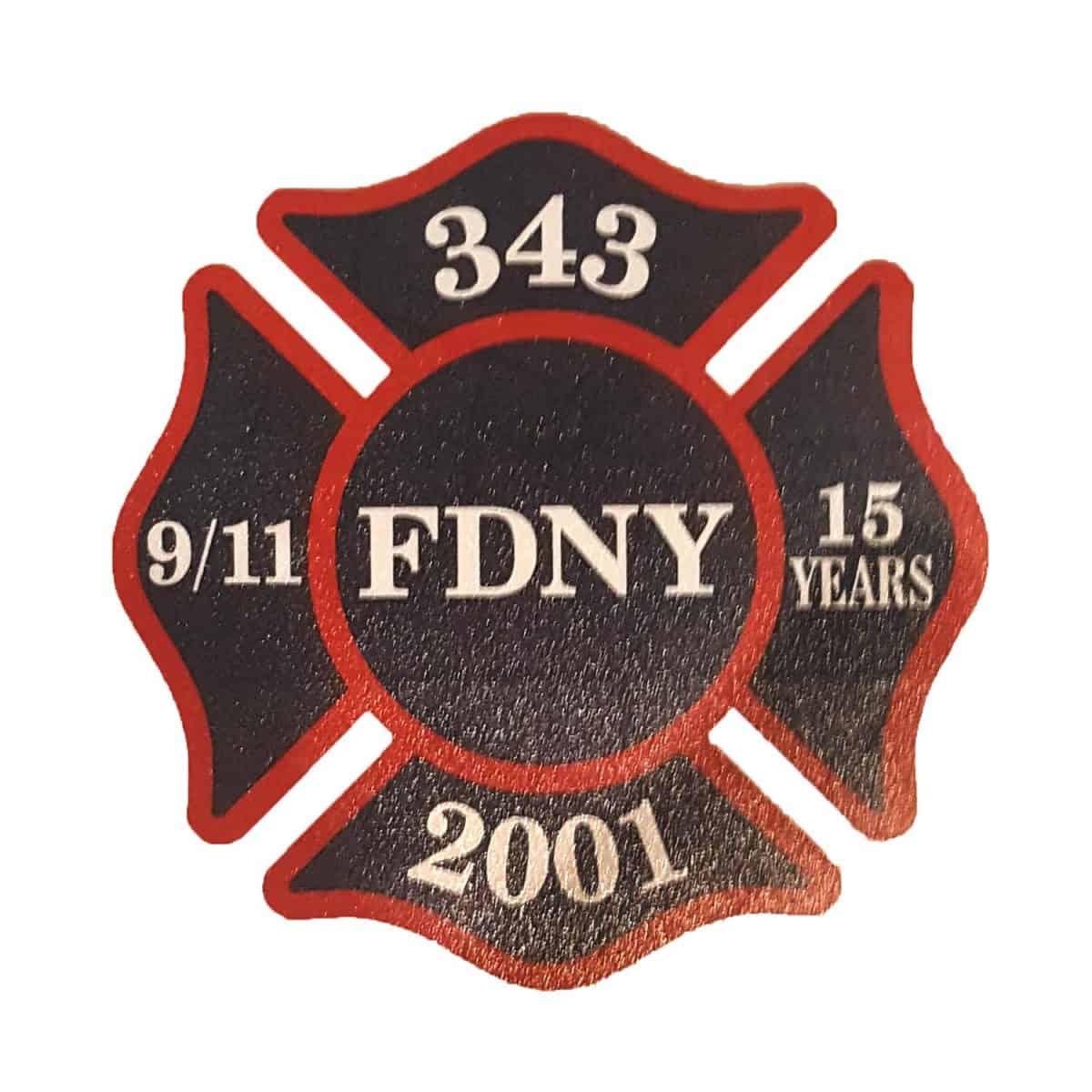 FDNY 15TH ANNIVERSARY 9/11 DECAL