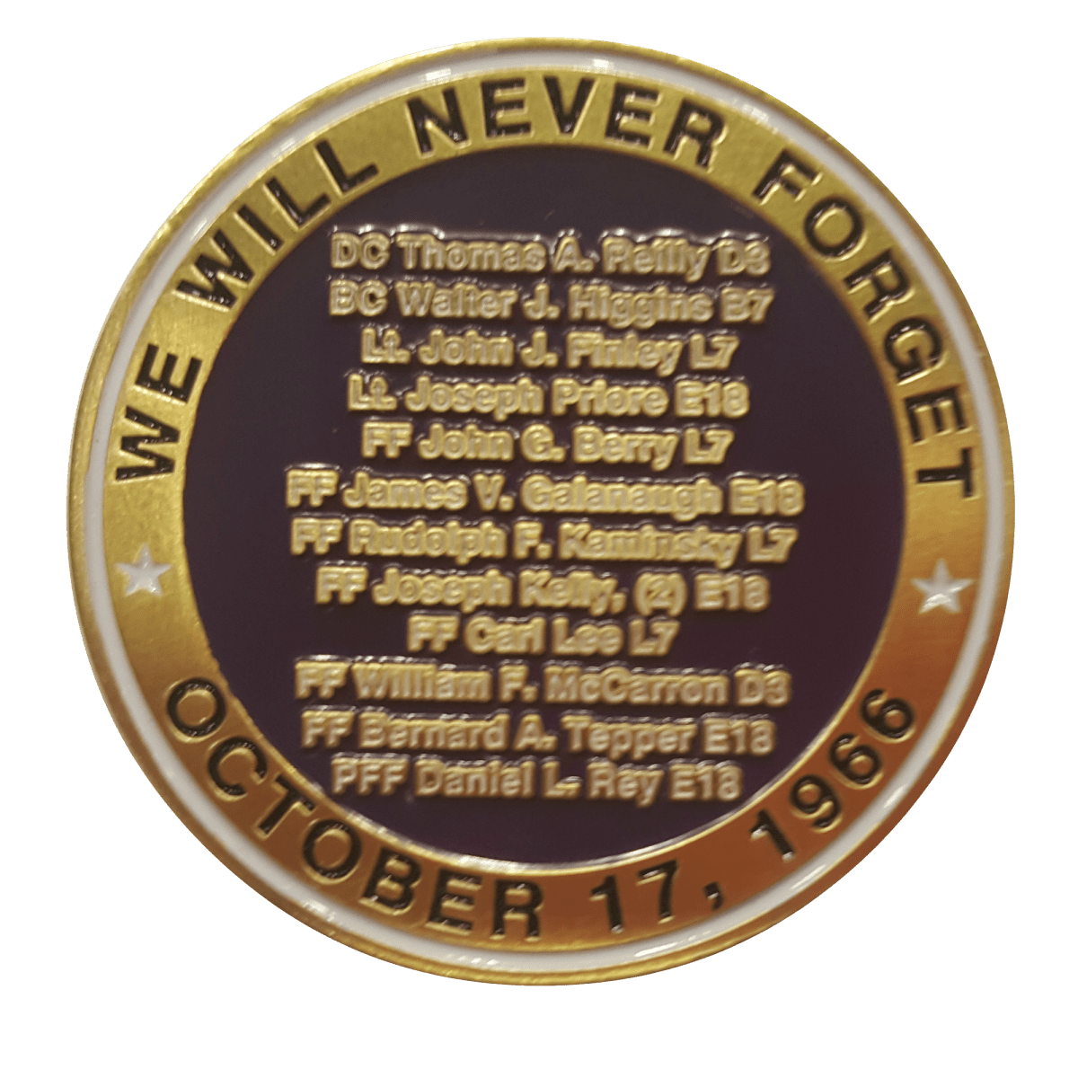 FDNY 23RD STREET FIRE 50TH YEAR COMMEMORATIVE COIN - Image 2