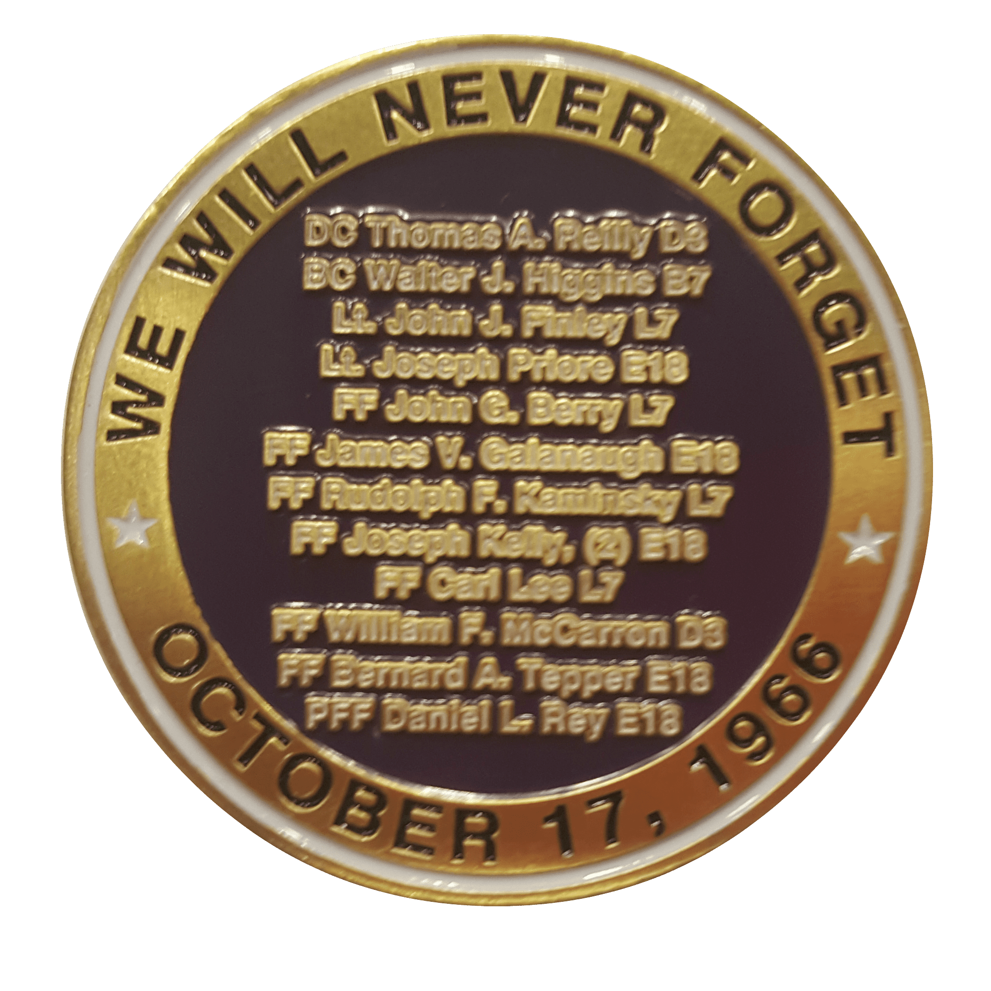 FDNY 23RD STREET FIRE 50TH YEAR COMMEMORATIVE COIN - FDNY Shop