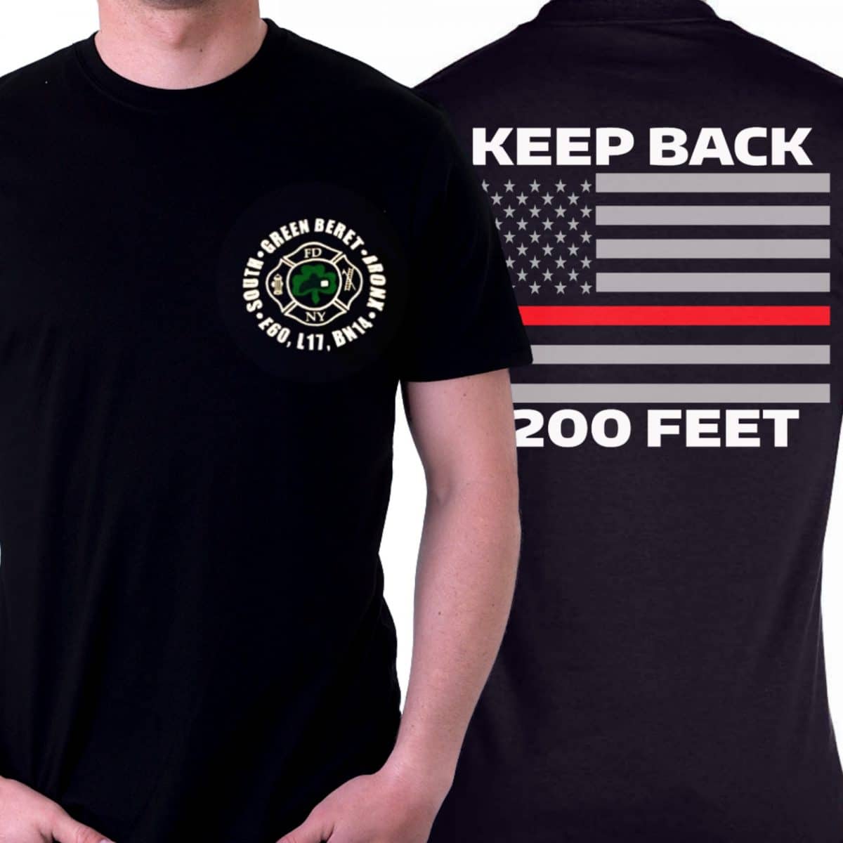 FDNY "GREEN BERET" LADDER 17 HOUSE T-SHIRT