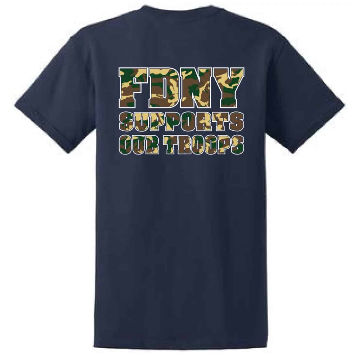 SUPPORT OUR TROOPS FDNY T-SHIRT - 2 COLORS - Image 4