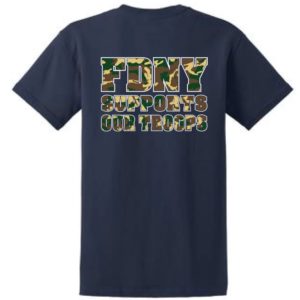 SUPPORT OUR TROOPS FDNY T-SHIRT - 2 COLORS - Image 4