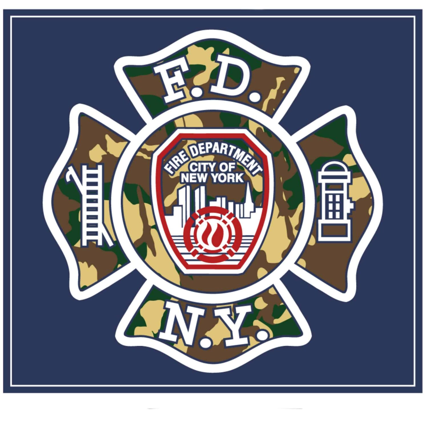 SUPPORT OUR TROOPS FDNY T-SHIRT CAMO - 2 COLORS - Image 8
