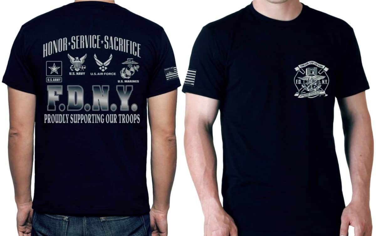 SUPPORT OUR TROOPS T-SHIRT - NAVY