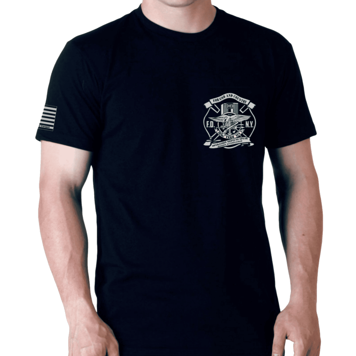 SUPPORT OUR TROOPS T-SHIRT - NAVY - Image 3