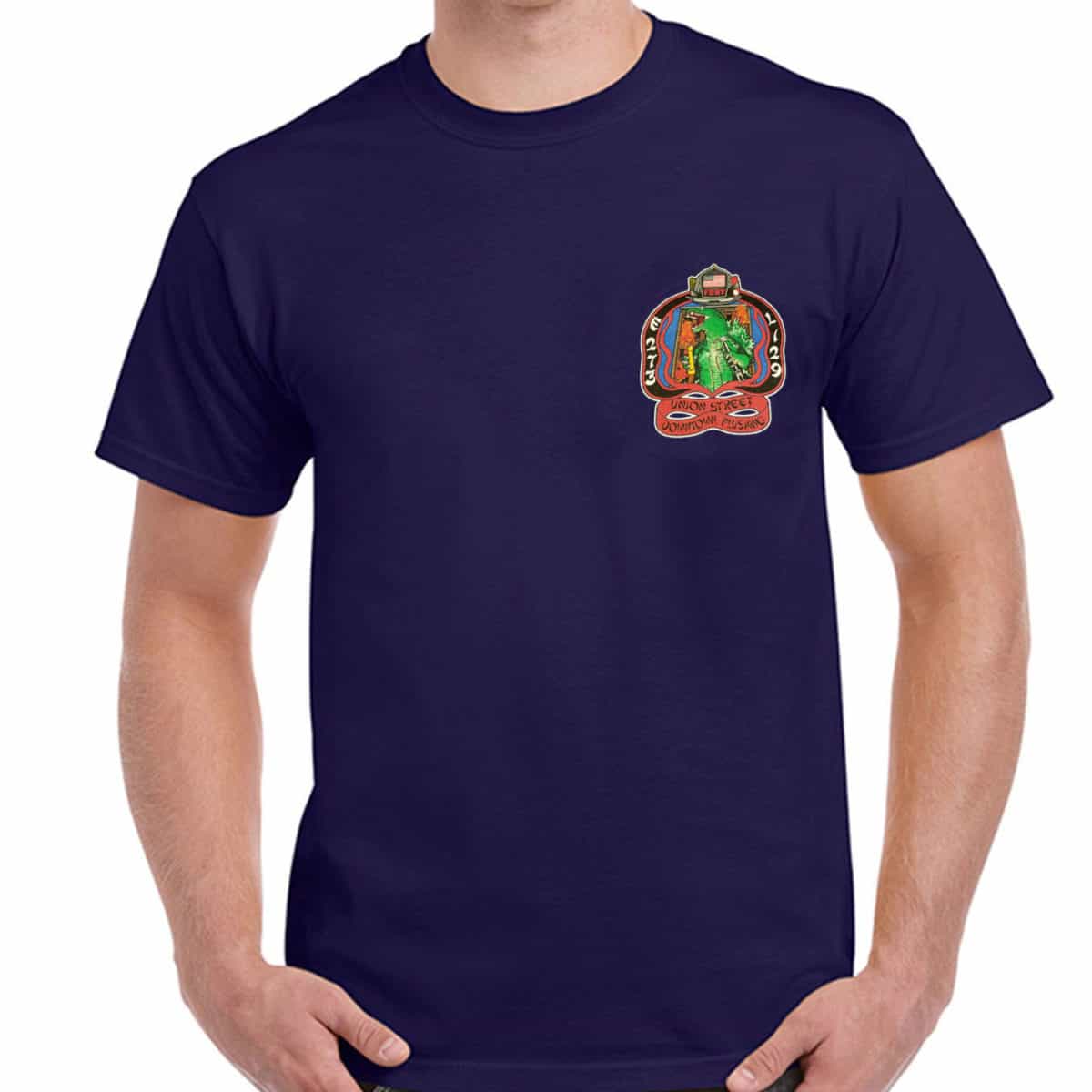 FDNY E-273 L-129 GODZILLA FLUSHING HOUSE T-SHIRT - Image 2