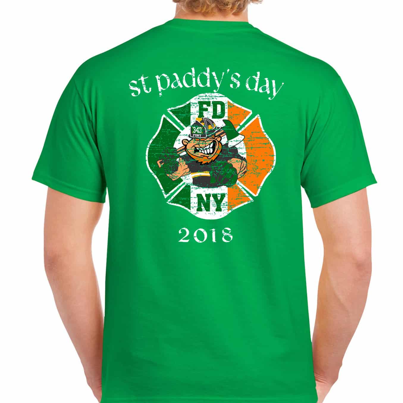 Green long-sleeve t-shirt with FDNY lettering