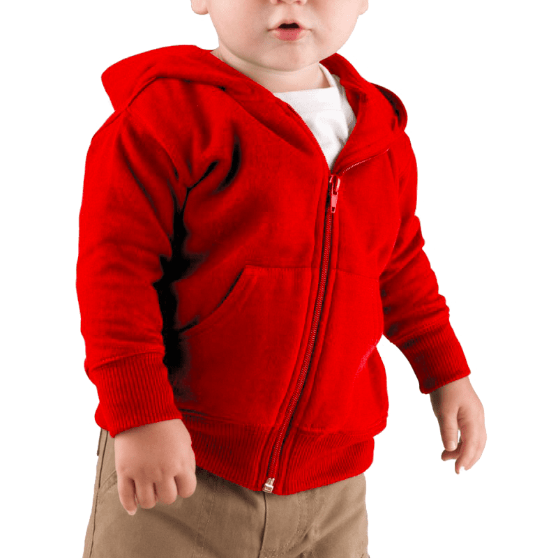 Infant red zip outlet up hoodie