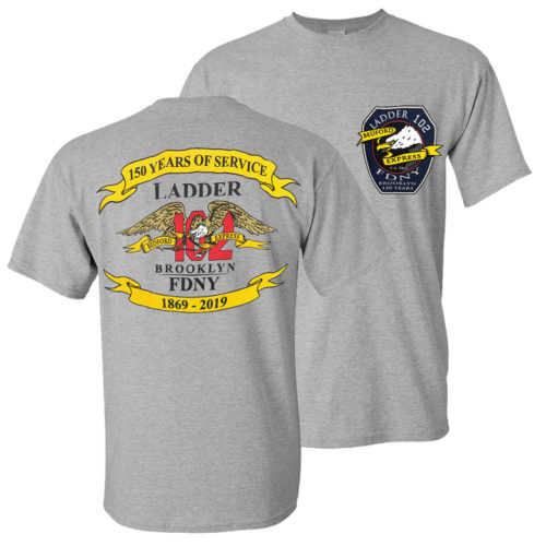 ladder 102 anniversary t-shirt
