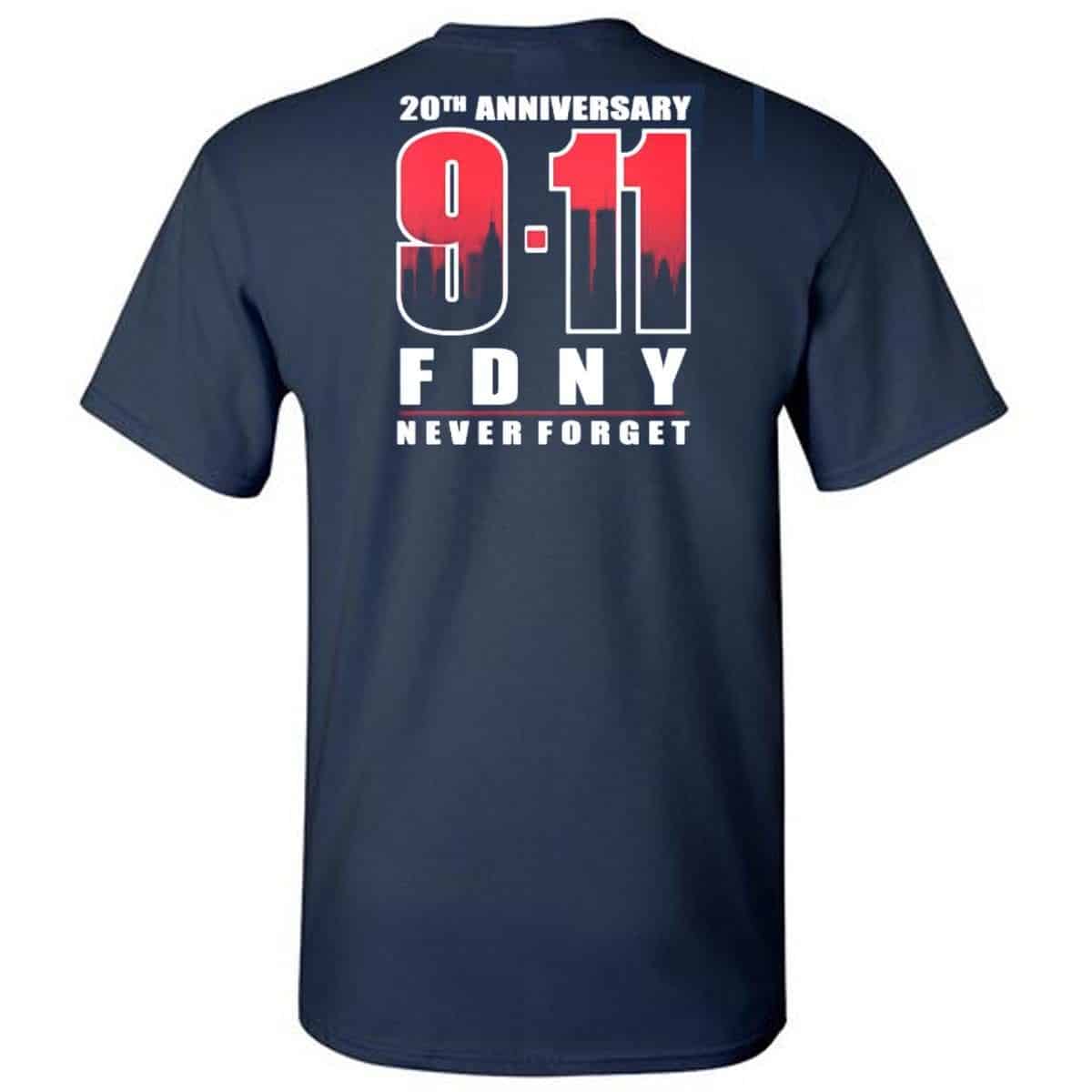 FDNY 9/11 20TH ANNIVERSARY V-NECK T-SHIRT - Image 4