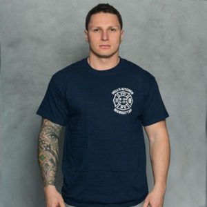 laser Skeptical entry FDNY Engine 34 Ladder 21 Hell's Kitchen House T-Shirt