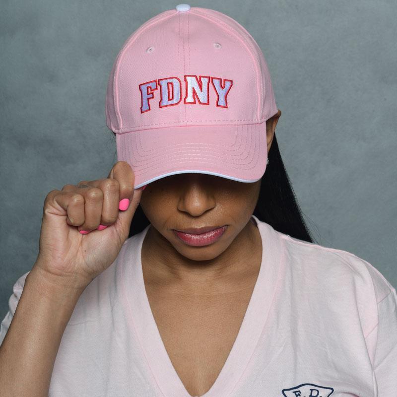 pink fitted hat