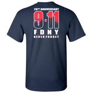 FDNY 20TH ANNIVERSARY 9/11 T-SHIRT - CREWNECK - Image 3