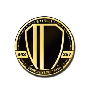 FDNY 20 YEARS LATER CHALLENGE COIN - Image 2