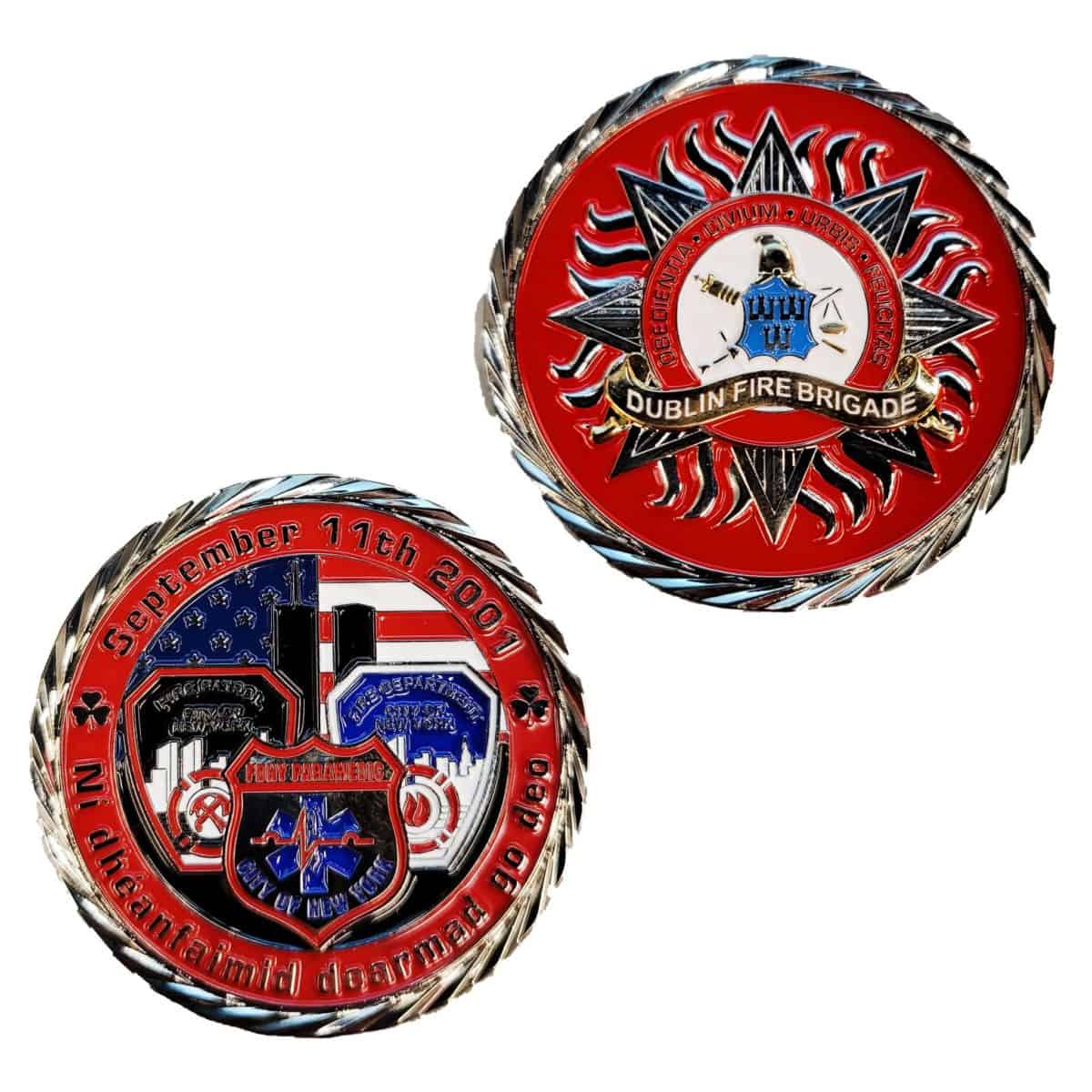 DUBLIN FIRE BRIGADE COIN - 9/11 20TH ANNIVERSARY EDITION