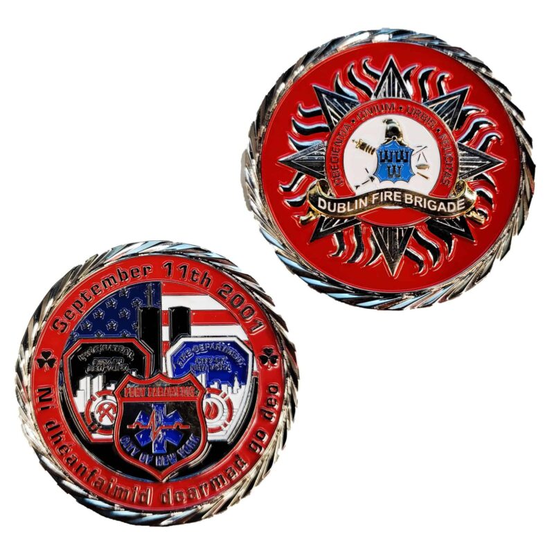 DUBLIN FIRE BRIGADE COIN - 9/11 20TH ANNIVERSARY EDITION