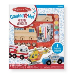 CREATED BY ME! RESCUE VEHICLES WOODEN CRAFT KIT
