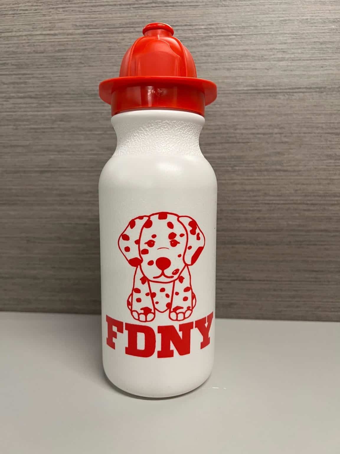 Kids water bottle with helmet