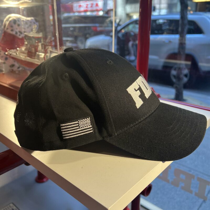 FDNY Black Baseball Hat - silver lettering - Image 3