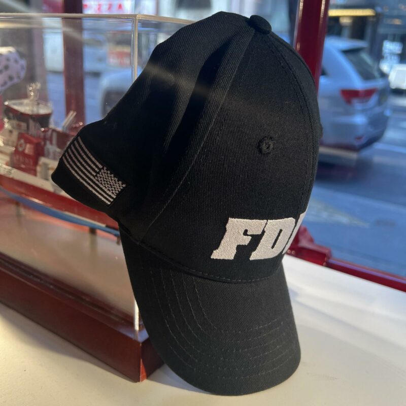 FDNY Black Baseball Hat - silver lettering - Image 4