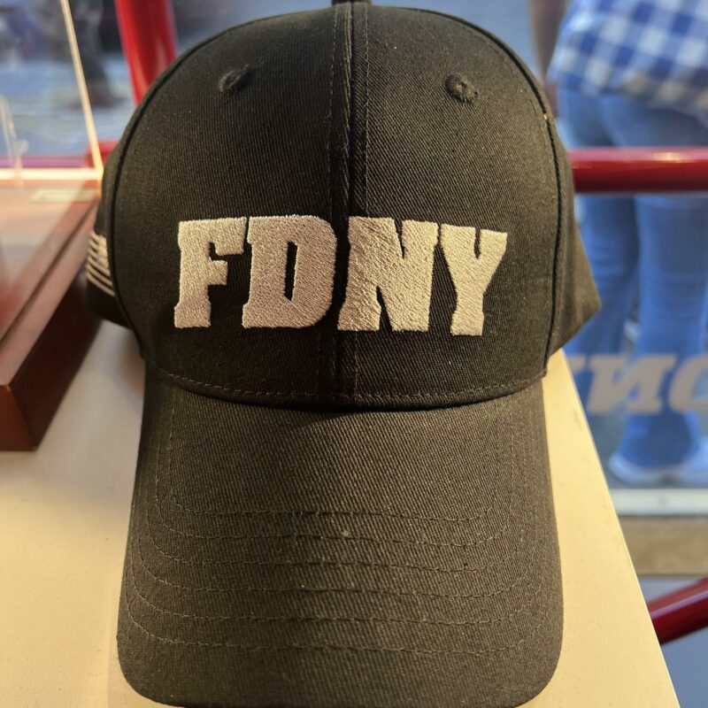 FDNY Black Baseball Hat - silver lettering