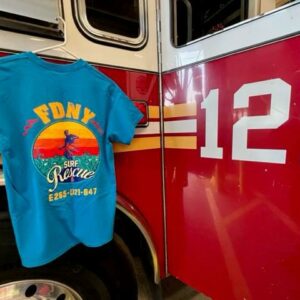 FDNY SURF ROCKAWAY BEACH T-SHIRT ENGINE 265 - LADDER 121 TEE