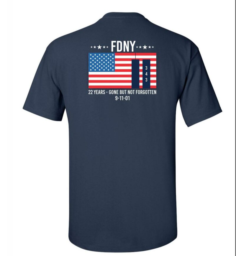 FDNY 9/11 22nd Anniversary T-Shirt - Image 2