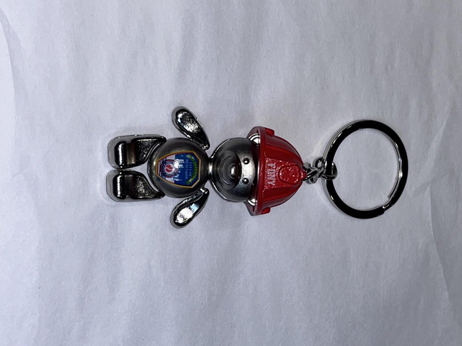 SILVER BEAR KEYCHAIN WITH HELMET - Image 2