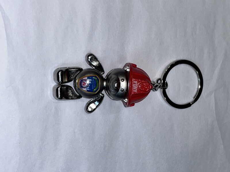 SILVER BEAR KEYCHAIN WITH HELMET - Image 2