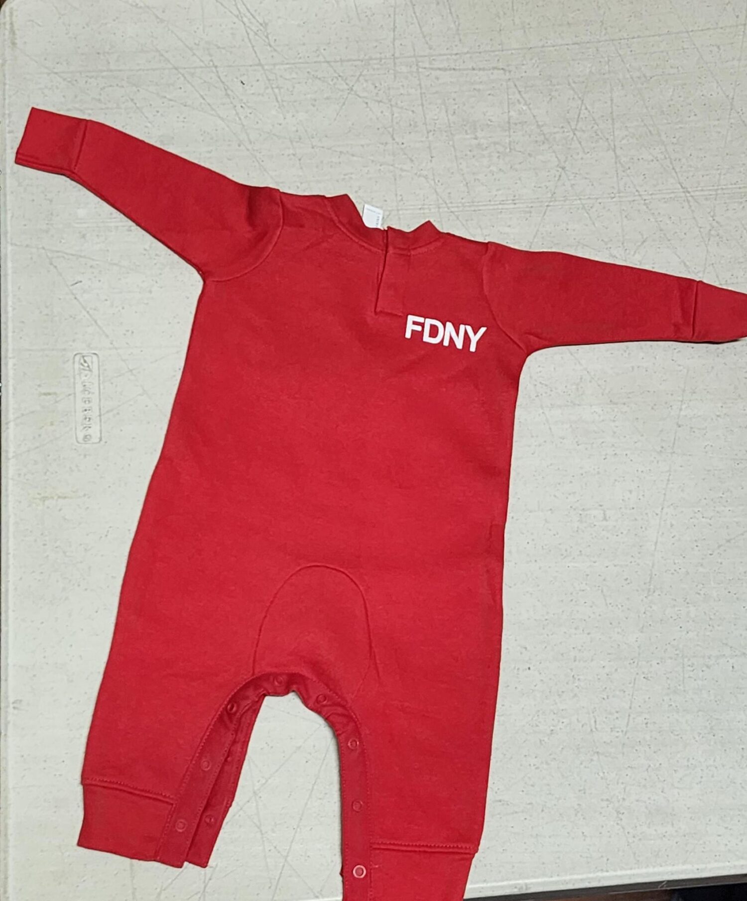 Baby red onesies KEEP BACK 200 FEET - Image 3