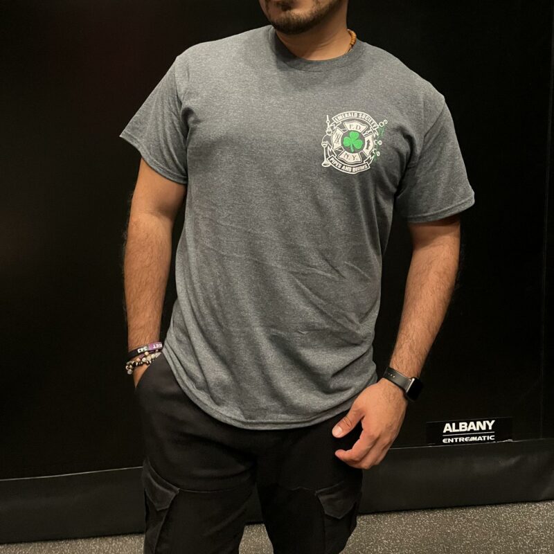 Grey  Heart - Pipe & Drums T-shirt - Image 2