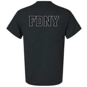 FDNY 126 Black Metallic Silver  T-shirt - Image 2