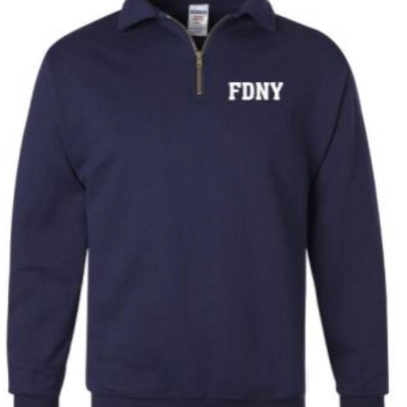 FDNY 1/4 ZIP PULLOVER SWEATSHIRT -BLUE