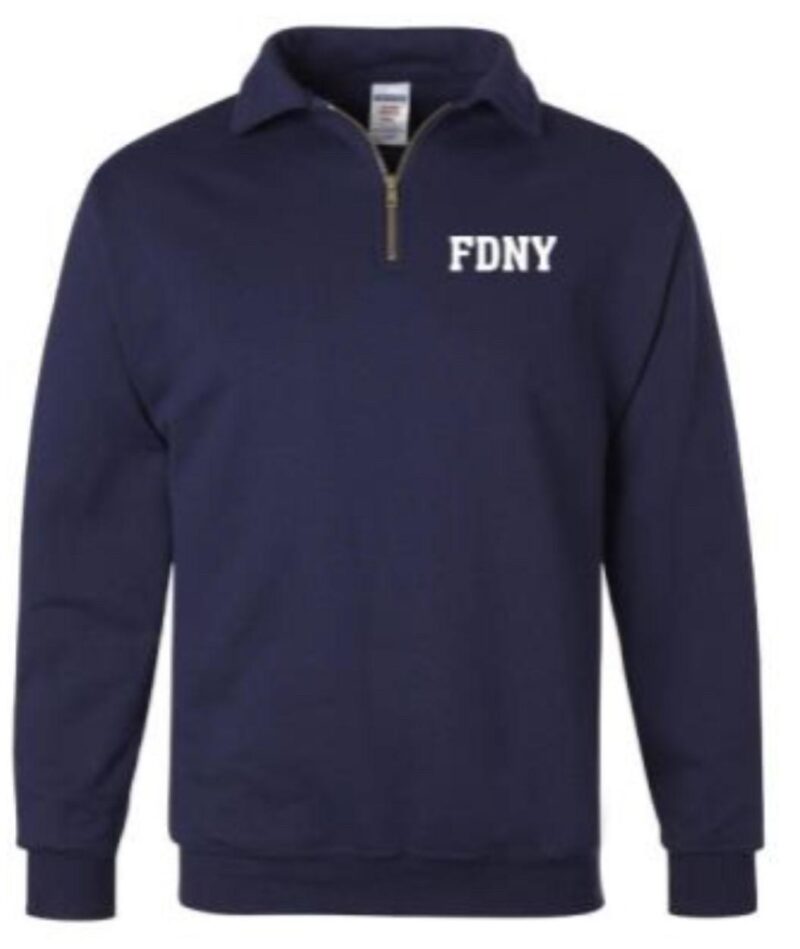 FDNY 1/4 ZIP PULLOVER SWEATSHIRT -BLUE