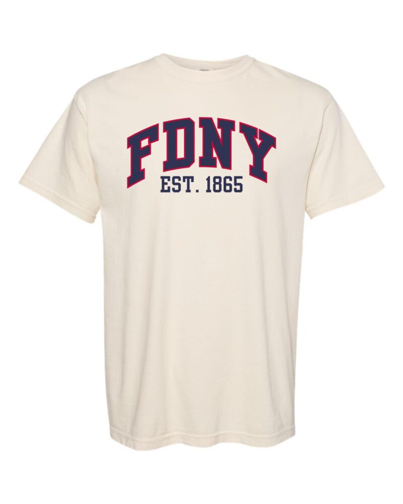New * FDNY COLLEGE T-shirt - white