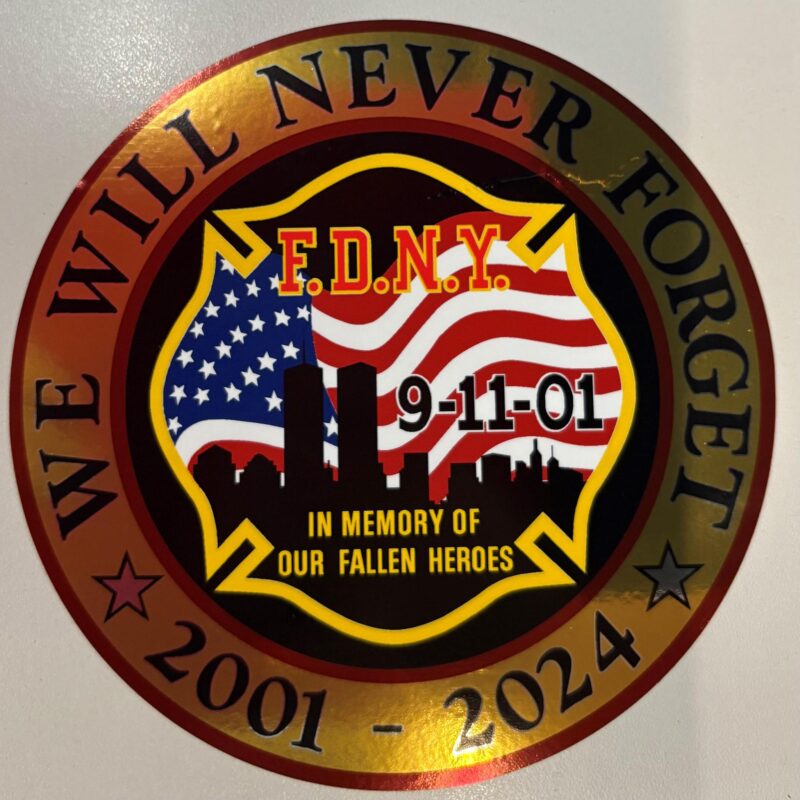WE WILL NEVER FORGET VEHICLE DECAL-2024 5- inch