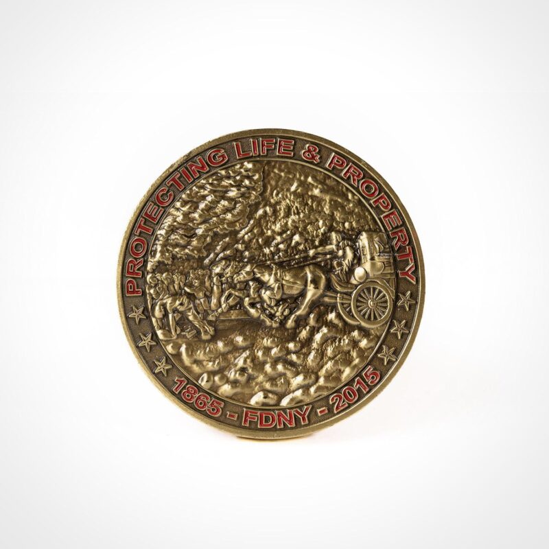 FDNY 150th Anniversary Challenge Coin - Image 2