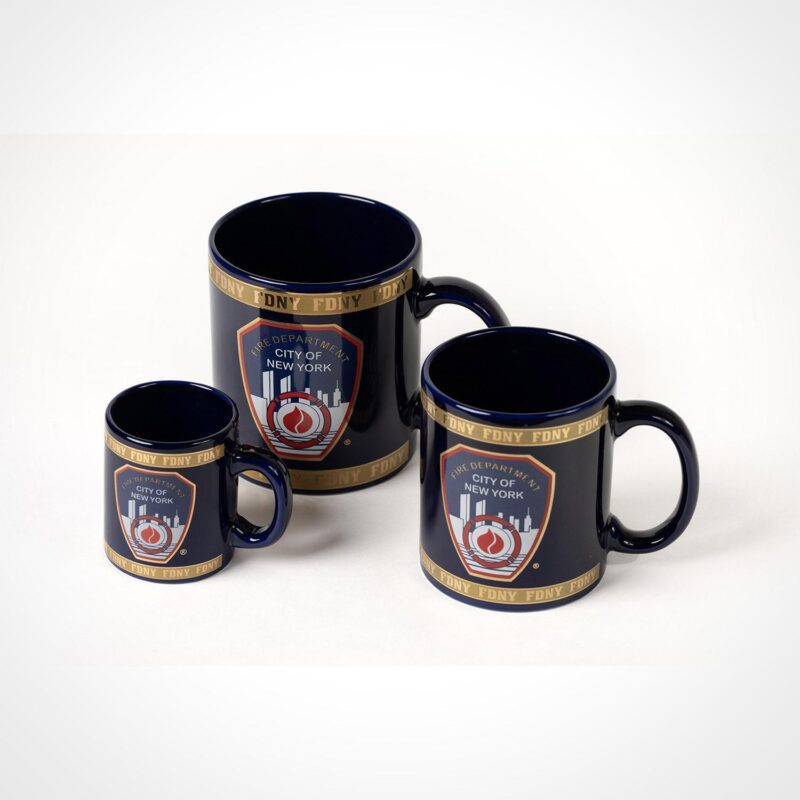 FDNY Shield Mug with Gold Trim (3 sizes) - Image 2