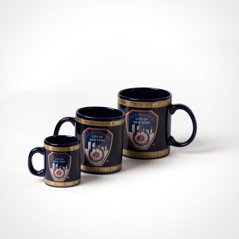FDNY Shield Mug with Gold Trim (3 sizes) - Image 3